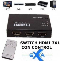 SWITCH HDMI 3X1 CON CONTROL...