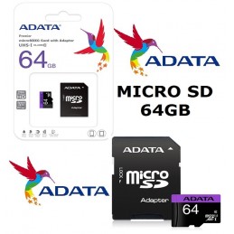MEMORIA ADATA MICRO SD 64GB...
