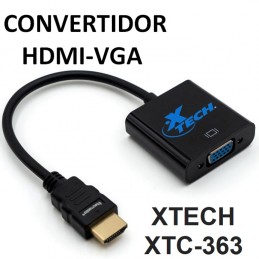 ADAPTADOR XTECH HDMI A VGA...