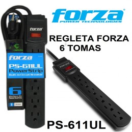 REGLETA FORZA PS-611UL 6 TOMAS