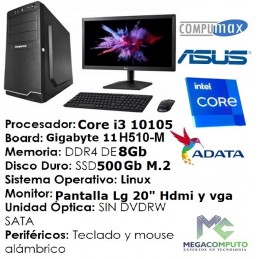 PC INTEL CI3/8GB RAM/500GB SSD
