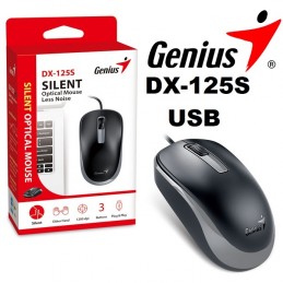 MOUSE DX-125S USB NEGRO-GRIS