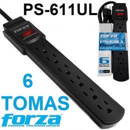 REGLETA FORZA PS-611UL 6 TOMAS