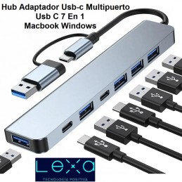 HUB SAFETY 2 EN 1 USB -C 7...
